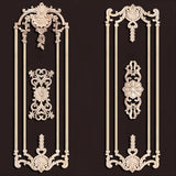 European Style Wood Applique Background Wall Decoration Floral Wood Decals for Wall  Antique Onlays Mouldings Home Decor Items