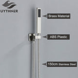 Uythner Handshower Head 150cm Stainless Steel Shower Hose Shower Faucet Sprayer Head Wall Mounted Faucet Accessories