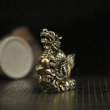 1PCS Antique Dragon Statue Ornament Moveable Body Joints Exhibition Hall Decoration Zodiac Animal Brass Crafts Collection