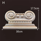 Retro Vintage Wood Carved Onlay Applique Carpenter Frame Decal Furniture Decoration Wooden Craft Decorative Door Flower Ornament