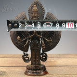 Tibetan Buddhist Eleven-Faced Thousand-Armed Avalokiteshvara Bodhisattva Bronze Statue for Home Worship Display