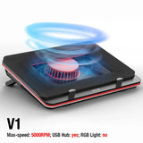 IETS GT500 Laptop Cooling Stand V2/V1/S2/B0 Series Cooling Pad 5000RPM External Cooler for 13", 15” to 17.3" Gaming Notebooks