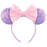 Colorful Sequins 5"Bows Mouse Ear Headbands for Adults Girls Festival Party Hair Accessories Women Girls Rainbow Hairbands