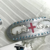 Vintage Y2K Kawaii Dog Paw Angel Bear Cross Wings Sweet Side Clip Hairpin Hair Accessories For Women Girls