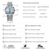 PAGANI DESIGN Men's Watch 2026 New Rose Gold Blue DD40 Automatic Watch Men Mechanical Wristwatch Sapphire glass Waterproof Watch