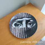 Italian Vintage Face Decorative Wall Plate For Home Bar Background Decor Handcrafted Hanging Ornament Unique Gift