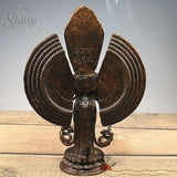 Tibetan Buddhist Eleven-Faced Thousand-Armed Avalokiteshvara Bodhisattva Bronze Statue for Home Worship Display