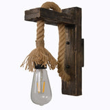 Industrial Wall Sconce, Vintage Metal Wood Light, Rustic Farmhouse Black Wall Lamp for Dining Room Bedroom Indoor