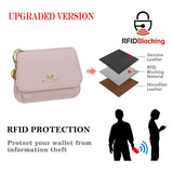 Royal Bagger Womens Wallet Small Rfid Ladies Compact Bifold Leather Vintage Coin Purse Kiss Lock Trifold Purse Magnetic Opening
