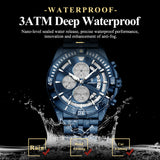 POEDAGAR Original Fashion Men Clock Waterproof Luminous Chronograph Date Watch For Man Stainless Steel Quartz Men's Watches Male