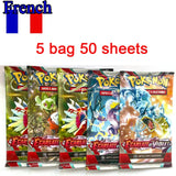 %42pcs Pokemon Cards TAKARA TOMY Battle Toys Lost Origin Pokemons Box with Pikachu Anime Bank Pokemon Game Cards  for Childre