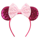 Colorful Sequins 5"Bows Mouse Ear Headbands for Adults Girls Festival Party Hair Accessories Women Girls Rainbow Hairbands