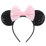 Colorful Sequins 5"Bows Mouse Ear Headbands for Adults Girls Festival Party Hair Accessories Women Girls Rainbow Hairbands