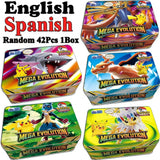 %42pcs Pokemon Cards TAKARA TOMY Battle Toys Lost Origin Pokemons Box with Pikachu Anime Bank Pokemon Game Cards  for Childre