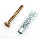 20/50/100sets Metal Serrated Expansion Tube Self Tapping Screws Pipe Drilling Plug for Concrete Wall Anchors Fasteners Bolt Kits