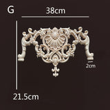 European Style Wood Applique Background Wall Decoration Floral Wood Decals for Wall  Antique Onlays Mouldings Home Decor Items