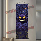 Printed Pokemon Poster, Anime Wall Artwork, Gengar Eevee Pikachu Images, Scroll Paintings, Retro Artist Home Living Room Decor