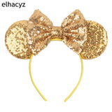 Colorful Sequins 5"Bows Mouse Ear Headbands for Adults Girls Festival Party Hair Accessories Women Girls Rainbow Hairbands