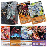 Shiny Yu Gi Oh Anime Style Cards Blue Eyes Dark Magician Obelisk Slifer Ra Yugioh DmPro Classic Proxy DIY Card Kids Gift