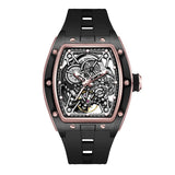 Mechanical Watch Hollow Out Automatic Movement Wristwatches Waterproof Silicone Strap Watches DG Design