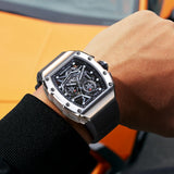CERIEPON Fully Automatic Luminous Men's Branded Hollowed Out Wine Barrel Shaped Men's Mechanical Men's Watch 5ATM