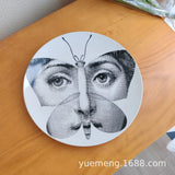 Italian Vintage Face Decorative Wall Plate For Home Bar Background Decor Handcrafted Hanging Ornament Unique Gift