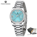 2024 New Elegant PAGANI DESIGN Women Diamond 32mm Quartz Watches Sapphire Glass Stainless Steel Small and Exquisite Ladies Watch