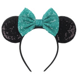Colorful Sequins 5"Bows Mouse Ear Headbands for Adults Girls Festival Party Hair Accessories Women Girls Rainbow Hairbands