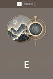 Decorative Painting With Clock Back Hanging Painting High-end Living Room Landscape Light Luxury Mural Clocks Wall Home Decor