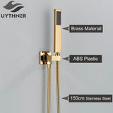 Uythner Handshower Head 150cm Stainless Steel Shower Hose Shower Faucet Sprayer Head Wall Mounted Faucet Accessories