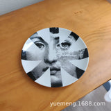 Italian Vintage Face Decorative Wall Plate For Home Bar Background Decor Handcrafted Hanging Ornament Unique Gift