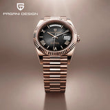 PAGANI DESIGN 2026 New DD36 Rose Gold Luxury Automatic Watch For Men Mechanical Wrist watch Men Sapphire Glass 10Bar Waterproof