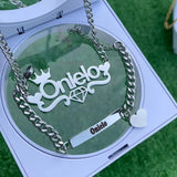 Custom Crown Butterfly Name Necklace Bracelet for Women Jewelry Stainles Steel Gold Color Nameplate Kids Set Best Gifts