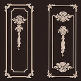 European Style Wood Applique Background Wall Decoration Floral Wood Decals for Wall  Antique Onlays Mouldings Home Decor Items