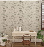 Tropical Fish Wallpaper Mural Peel and Stick,Sea Cquario Wallpaper,Self Adhesive Sea Life Wallpaper Or Tradition Blowfish Decor,