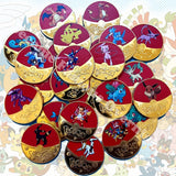 Pokemon Anime Gold Plated Gold Coin Game Commemorative Coin Pikachu Mewtwo Charizard Gold Coin Game Collection childrens gift