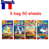 %42pcs Pokemon Cards TAKARA TOMY Battle Toys Lost Origin Pokemons Box with Pikachu Anime Bank Pokemon Game Cards  for Childre