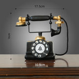 Retro Telephone Decorations Home Decor Craft Items Aged And Weathered Process Vintage Style Ornament for Living Room