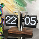 Modern Automatic Page Turning Flip Clock Digital Table Clock for Home Office Decor Technological Sense Page Flipper