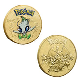 Pokemon Anime Gold Plated Gold Coin Game Commemorative Coin Pikachu Mewtwo Charizard Gold Coin Game Collection childrens gift