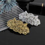 AWAYTR Vintage Bronze Leaf Badge Duckbill Hairpin Alloy Hair Clips Valentine Headwear Girl Hair Accessories Festival Gift