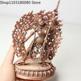 15cm Exquisite Red copper Carving Naro Kachod Vajrayogini Buddha statue Tibet buddhism sculpture
