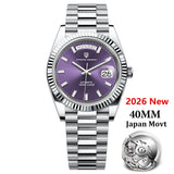 PAGANI DESIGN Men's Watch 2026 New Rose Gold Blue DD40 Automatic Watch Men Mechanical Wristwatch Sapphire glass Waterproof Watch