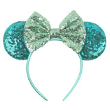 Colorful Sequins 5"Bows Mouse Ear Headbands for Adults Girls Festival Party Hair Accessories Women Girls Rainbow Hairbands