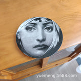 Italian Vintage Face Decorative Wall Plate For Home Bar Background Decor Handcrafted Hanging Ornament Unique Gift