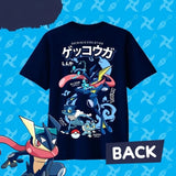 2025 Summer Pokémon Anime GRENINJA 100% Pure Cotton Printed T-shirt Men Y2K Harajuku Loose Casual Versatile Short-sleeved Top