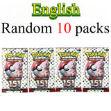 10 Packs Pokémon Card Bright Stars 151 Prismatic Evolutions,PALDEAN FATES English Reinforcement Battle Transaction Card Gift