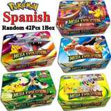 %42pcs Pokemon Cards TAKARA TOMY Battle Toys Lost Origin Pokemons Box with Pikachu Anime Bank Pokemon Game Cards  for Childre