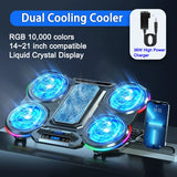 Notebook Cooler Semiconductor Cooling RGB Ambient Lighting Mute High Power Cooling Stand laptop accessories 12-18 inch laptop