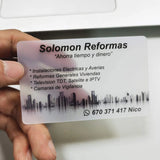 20-200PCS Custom Transparent PVC Business Card Colorful Printing Personalized LOGO Text Thank You Card Free DESIGN 0.38mm